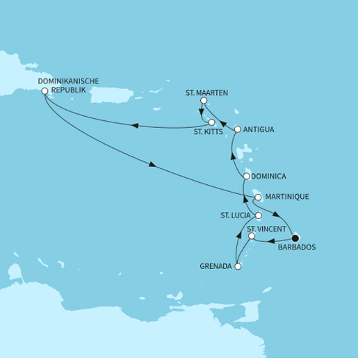 14 Nchte Karibische Inseln ab/bis Bridgetown