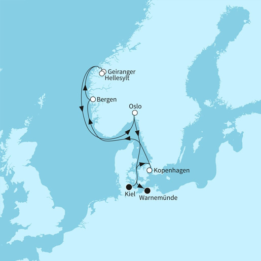 8 Nchte Norwegen mit Kopenhagen