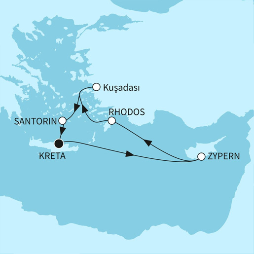 7 Nächte Östliches Mittelmeer mit Rhodos