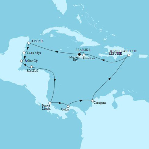 14 Nächte Karibik & Mittelamerika II mit Flugpaket<br>NEU: Frühbucher-Premiumkabinen