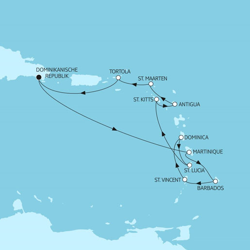 14 Nächte Karibische Inseln I<br>NEU: Glückskabinen